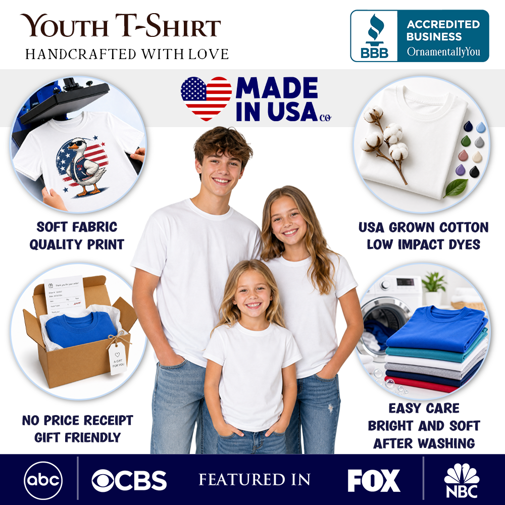 Kids Happy 250 America Doodle T-Shirt, Youth Patriotic USA 1776-2026 250th Anniversary Tee